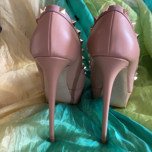 Valentino nude peep toe platform pump heel 39 - Picture 4 of 8